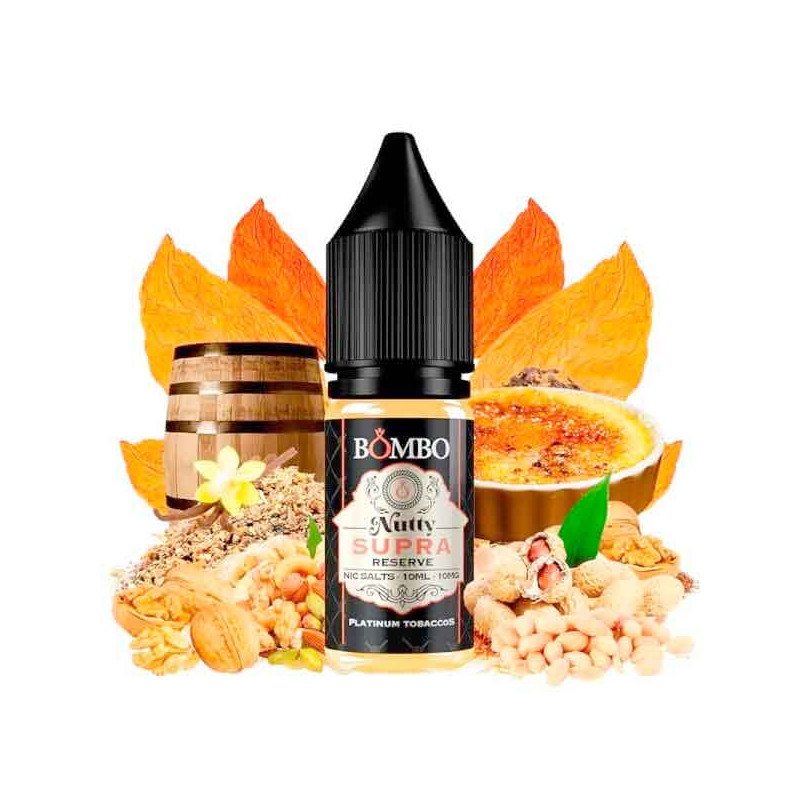 Nutty Supra Reserve 10ml - Platinum Tobaccos Nic Salts by Bombo