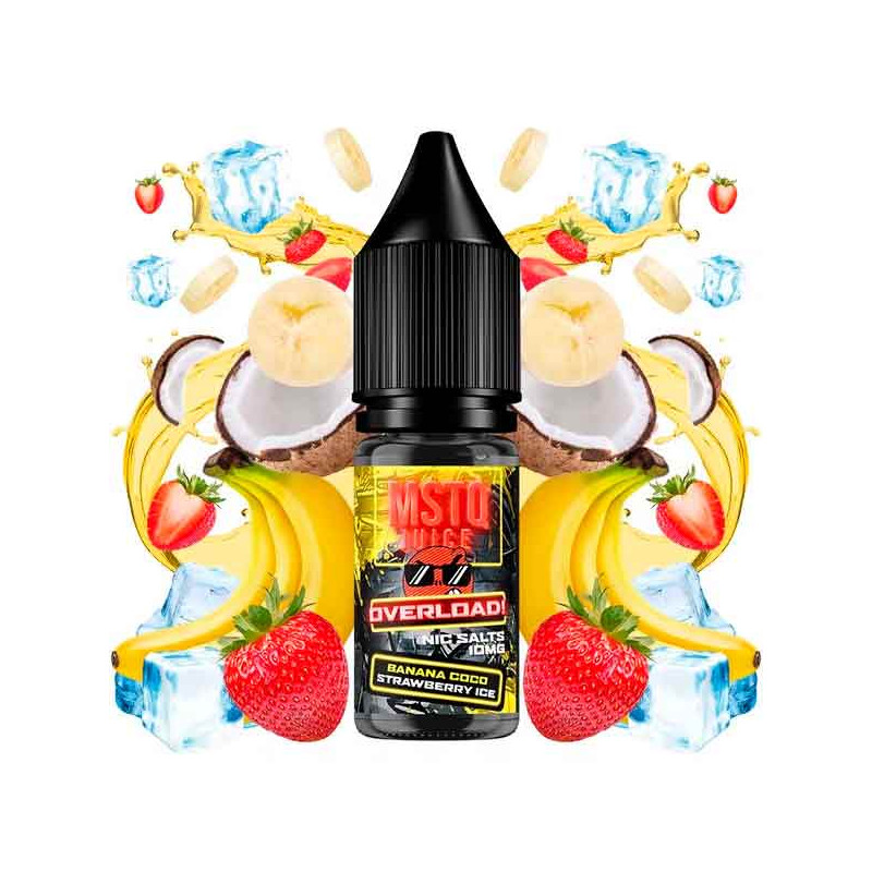 Banana Coco Strawberry Ice 10ml MSTQ Juice Overload Nic Salts