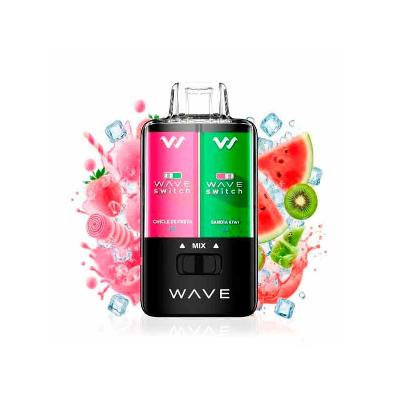 Pod desechable Sandia Kiwi Ice Chicle de Fresa Ice 40.000puffs - Bud Vape Wave Switch