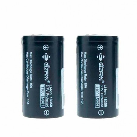 Baterias 18350 1100mAh 10A/15A (2pcs) - Eizfan