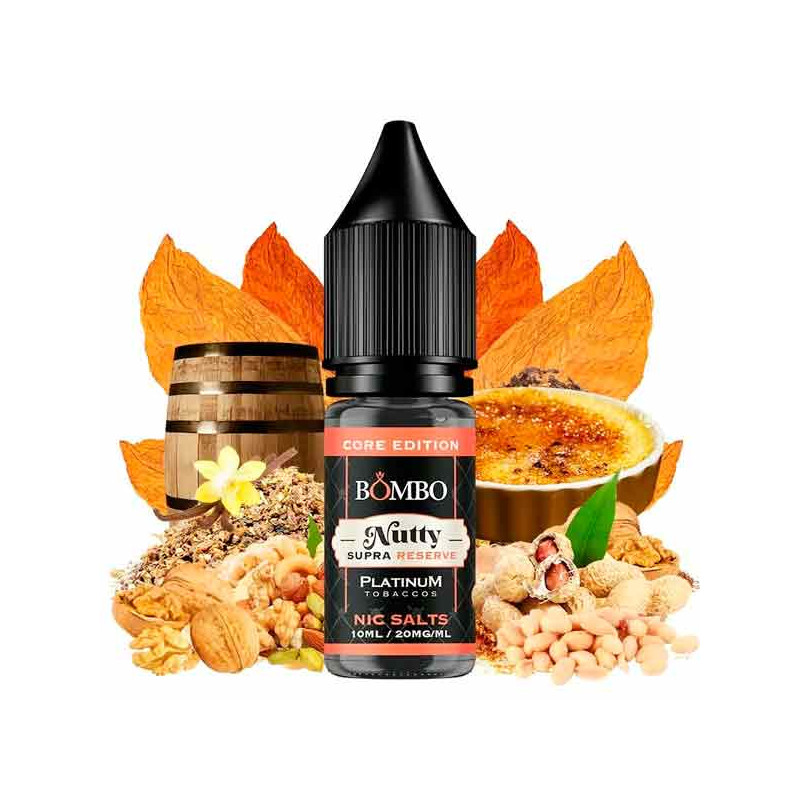 Nutty Supra Reserve 10ml - Platinum Tobaccos Nic Salts by Bombo