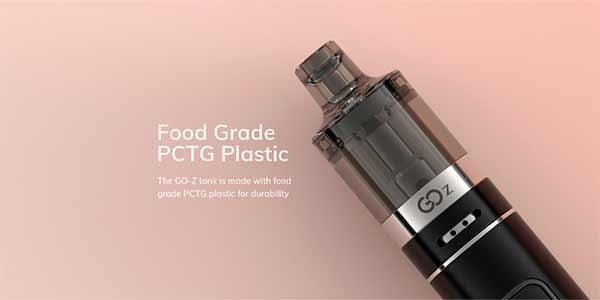 El depósito GO-Z está fabricado con plástico PCTG de calidad alimentaria